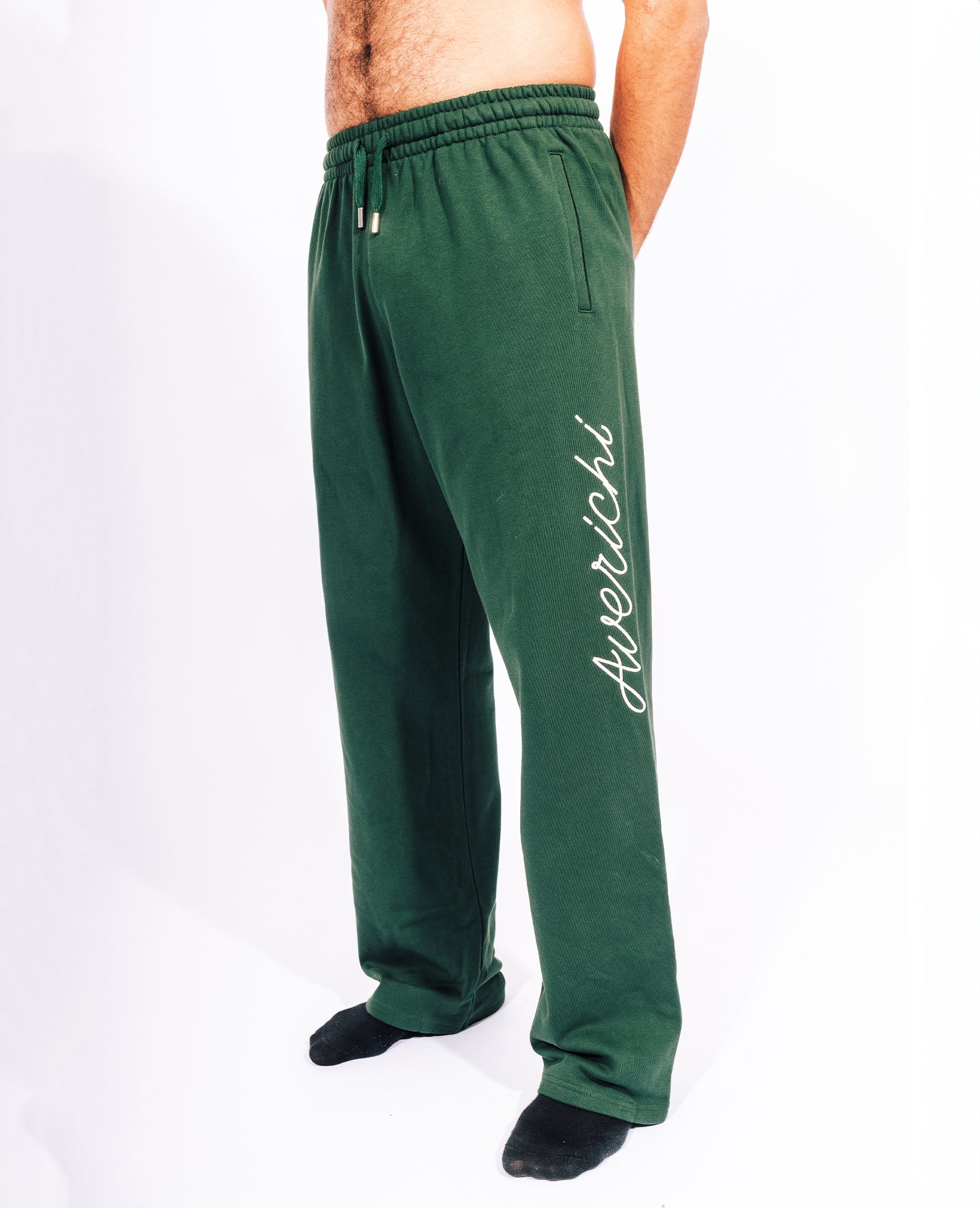 Bouquets Roses Dark Green Pants