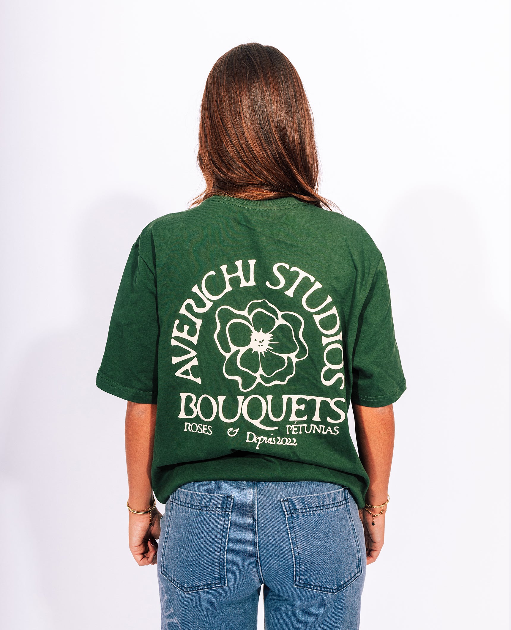 Bouquets Roses Dark Green T-shirt