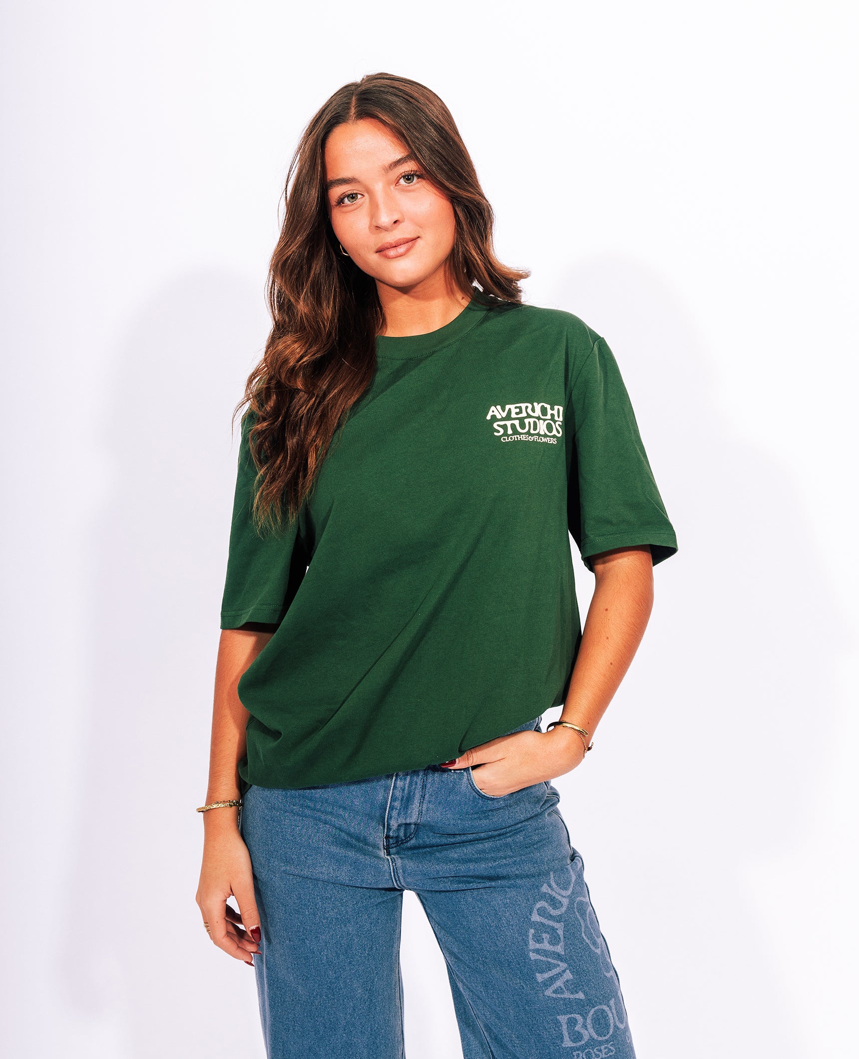 Bouquets Roses Dark Green T-shirt