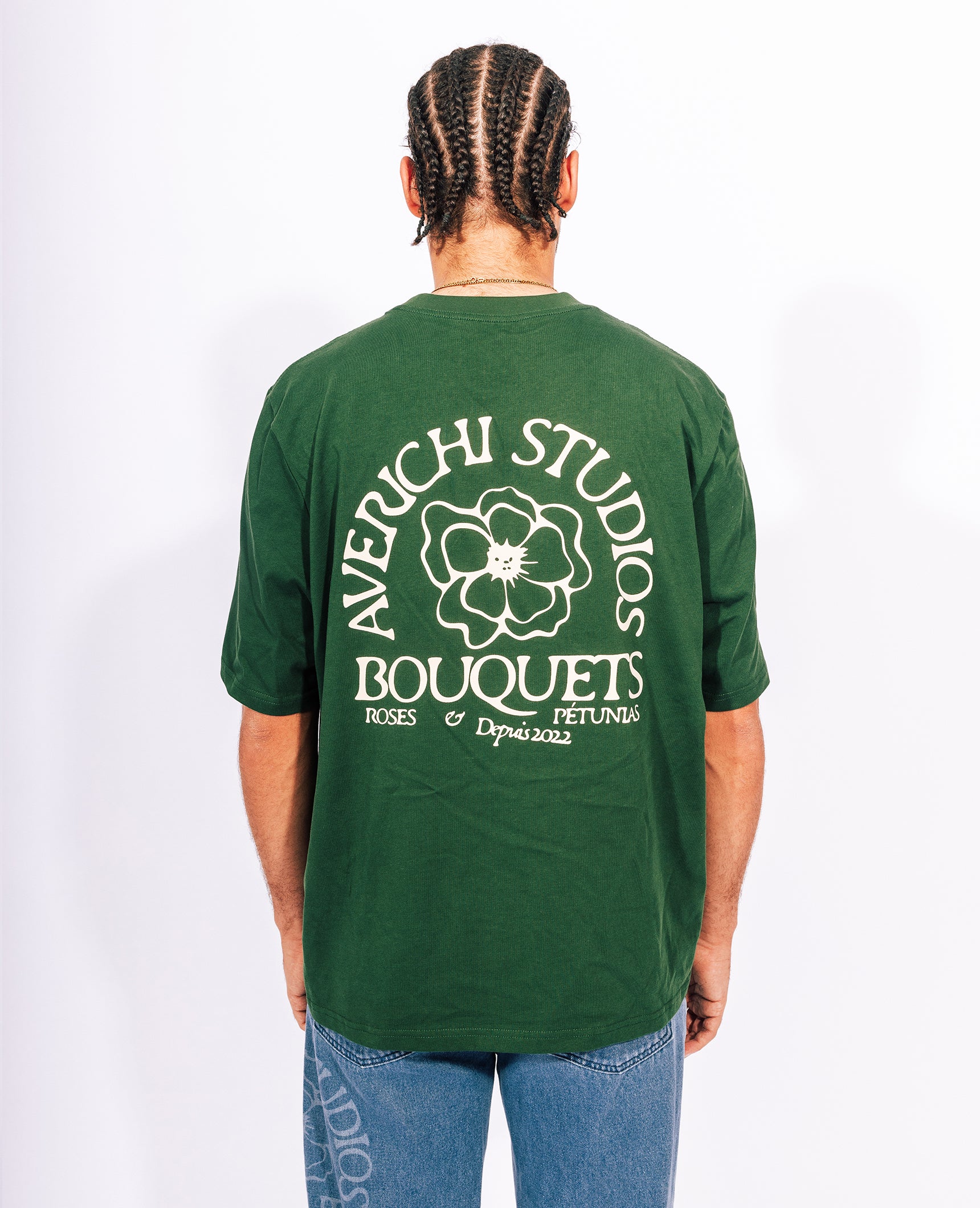 Bouquets Roses Dark Green T-shirt